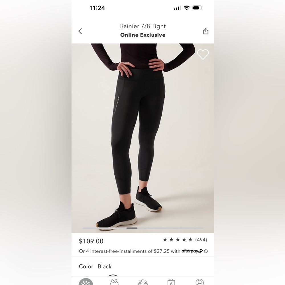 Athleta Rainer Tight - burgundy color